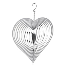 Load image into Gallery viewer, 3D Drop-shaped Rotating Wind Spinner Outdoor Metal Sculptures Flowing Stainless Steel Wind Chimes Flowing-Light Effect Design Home Garden Decoration Outdoor Hanging Decor Gift Wind Spinners Mirrored Patio Wind Chime Yard Decor