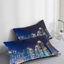 Load image into Gallery viewer, 3D HD Pillow Cover City Landscape Rise Building Home Decorative Pillow Cases Cotton Linen Square Cushion Covers For Sofa Couch