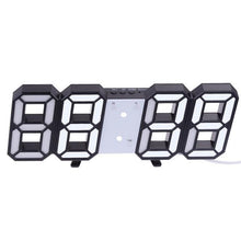 Load image into Gallery viewer, 3D Large LED Digital Wall Clock 3D LED Wall Clock with Remote Control 12/24 H Time/Date Display Nightlight Alarm Clock Digital Clock Brightness to Adjust Temperature Date Time Celsius Nightlight Display Table Desktop Clocks Alarm Clock For Living Room