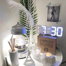 Load image into Gallery viewer, 3D Large LED Digital Wall Clock 3D LED Wall Clock with Remote Control 12/24 H Time/Date Display Nightlight Alarm Clock Digital Clock Brightness to Adjust Temperature Date Time Celsius Nightlight Display Table Desktop Clocks Alarm Clock For Living Room