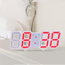 Load image into Gallery viewer, 3D Large LED Digital Wall Clock Date Time Celsius Nightlight Display Table Desktop Clocks 3D Digital Alarm Clock Modern Design LED Wall Desk Clocks 12/24H Time /Date/ Temperature Display Nightlight /Brightness Adjustable/ Alarm Clock For Living Room