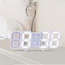 Load image into Gallery viewer, 3D Large LED Digital Wall Clock Date Time Celsius Nightlight Display Table Desktop Clocks 3D Digital Alarm Clock Modern Design LED Wall Desk Clocks 12/24H Time /Date/ Temperature Display Nightlight /Brightness Adjustable/ Alarm Clock For Living Room