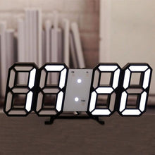 Load image into Gallery viewer, 3D Large LED Digital Wall Clock Date Time Celsius Nightlight Display Table Desktop Clocks 3D Digital Alarm Clock Modern Design LED Wall Desk Clocks 12/24H Time /Date/ Temperature Display Nightlight /Brightness Adjustable/ Alarm Clock For Living Room