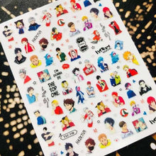 Load image into Gallery viewer, 3D Nail Art Stickers Decal Template Nail Tool Decorations Nail Slider Metallic Nail Art Stickers Set Love Metal Nail Studs Decals for Women Nail Decorations Accessories Metal Curve Stripe Lines Design Letter Nail Sticker Decoration
