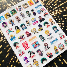 Load image into Gallery viewer, 3D Nail Art Stickers Decal Template Nail Tool Decorations Nail Slider Metallic Nail Art Stickers Set Love Metal Nail Studs Decals for Women Nail Decorations Accessories Metal Curve Stripe Lines Design Letter Nail Sticker Decoration
