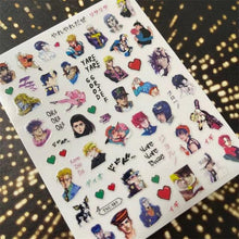 Load image into Gallery viewer, 3D Nail Art Stickers Decal Template Nail Tool Decorations Nail Slider Metallic Nail Art Stickers Set Love Metal Nail Studs Decals for Women Nail Decorations Accessories Metal Curve Stripe Lines Design Letter Nail Sticker Decoration