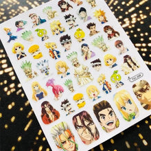 Load image into Gallery viewer, 3D Nail Art Stickers Decal Template Nail Tool Decorations Nail Slider Metallic Nail Art Stickers Set Love Metal Nail Studs Decals for Women Nail Decorations Accessories Metal Curve Stripe Lines Design Letter Nail Sticker Decoration