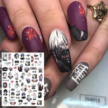 Load image into Gallery viewer, 3D Nail Art Stickers Decal Template Nail Tool Decorations Nail Slider Metallic Nail Art Stickers Set Love Metal Nail Studs Decals for Women Nail Decorations Accessories Metal Curve Stripe Lines Design Letter Nail Sticker Decoration