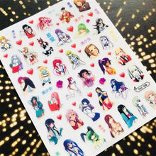 Load image into Gallery viewer, 3D Nail Art Stickers Decal Template Nail Tool Decorations Nail Slider Metallic Nail Art Stickers Set Love Metal Nail Studs Decals for Women Nail Decorations Accessories Metal Curve Stripe Lines Design Letter Nail Sticker Decoration