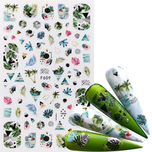 Load image into Gallery viewer, 3D Nail Slider Black Russia Letter Sticker Decals Flamingo Design Adhesive Manicure Tips Nail Art Decorations Accessories Sliders Manicure Decoration 3D Nail Supplies Holographic Decals Transfer Sliders Nail Design Manicures Nail Self-Adhesive Sticker