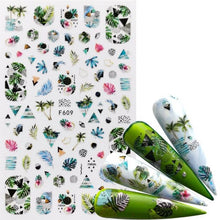 Load image into Gallery viewer, 3D Nail Slider Black Russia Letter Sticker Decals Flamingo Design Adhesive Manicure Tips Nail Art Decorations Accessories Sliders Manicure Decoration 3D Nail Supplies Holographic Decals Transfer Sliders Nail Design Manicures Nail Self-Adhesive Sticker