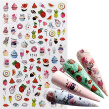 Load image into Gallery viewer, 3D Nail Slider Black Russia Letter Sticker Decals Flamingo Design Adhesive Manicure Tips Nail Art Decorations Accessories Sliders Manicure Decoration 3D Nail Supplies Holographic Decals Transfer Sliders Nail Design Manicures Nail Self-Adhesive Sticker
