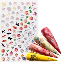 Load image into Gallery viewer, 3D Nail Slider Black Russia Letter Sticker Decals Flamingo Design Adhesive Manicure Tips Nail Art Decorations Accessories Sliders Manicure Decoration 3D Nail Supplies Holographic Decals Transfer Sliders Nail Design Manicures Nail Self-Adhesive Sticker