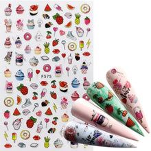 Load image into Gallery viewer, 3D Nail Slider Black Russia Letter Sticker Decals Flamingo Design Adhesive Manicure Tips Nail Art Decorations Accessories Sliders Manicure Decoration 3D Nail Supplies Holographic Decals Transfer Sliders Nail Design Manicures Nail Self-Adhesive Sticker