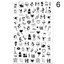 Load image into Gallery viewer, 3D Nail Sticker Russian English Letter Sticker For Nails Foil Love Heart Design Accessories Fashion Manicures Sticker Decoration Nail Art Stickers Water Transfer Nail Decals Full Wraps Gradient Acrylic Nail Kits for Women Manicure Decoration