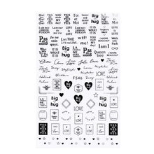Load image into Gallery viewer, 3D Nail Sticker Russian English Letter Sticker For Nails Foil Love Heart Design Accessories Fashion Manicures Sticker Decoration Nail Art Stickers Water Transfer Nail Decals Full Wraps Gradient Acrylic Nail Kits for Women Manicure Decoration