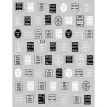 Load image into Gallery viewer, 3D Nail Sticker Russian English Letter Sticker For Nails Foil Love Heart Design Accessories Fashion Manicures Sticker Decoration Nail Art Stickers Water Transfer Nail Decals Full Wraps Gradient Acrylic Nail Kits for Women Manicure Decoration