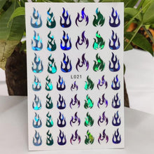 Load image into Gallery viewer, 3D Nail Sticker Waterproof Shining Decals Stickers for Nails Cute Beautiful Love Heart Nail Art Decoration Aurora Silver Design Nail Art Stickers Decals Nail Art Supplies Valentines Day 3D Self-Adhesive Nail Decorations Manicuring Nail Art Manicure