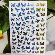Load image into Gallery viewer, 3D Nail Sticker Waterproof Shining Decals Stickers for Nails Cute Beautiful Love Heart Nail Art Decoration Aurora Silver Design Nail Art Stickers Decals Nail Art Supplies Valentines Day 3D Self-Adhesive Nail Decorations Manicuring Nail Art Manicure