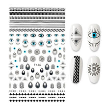 Load image into Gallery viewer, 3D Nail Stickers Leaves Butterfly Panda Love Heart Design Stickers For Nails Manicure Foil Nail Art Decor Girls Manicure Decoration Nail Art Supplies 3D Self-Adhesive Nail Decals Designer Nail Stickers for Acrylic Nails