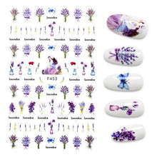 Load image into Gallery viewer, 3D Nail Stickers Leaves Butterfly Panda Love Heart Design Stickers For Nails Manicure Foil Nail Art Decor Girls Manicure Decoration Nail Art Supplies 3D Self-Adhesive Nail Decals Designer Nail Stickers for Acrylic Nails