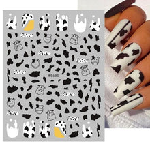 Load image into Gallery viewer, 3D Nails Sticker Spring Cartoon Animals Flowers Leaves Self Adhesive Decals Sliders Nail Art Accessories Decoration Decal Self-Adhesive 3D Wave Design Decoration for Women Girls Tape Nail Art Stickers Decal Decoration