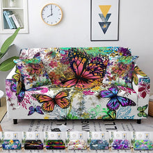 Load image into Gallery viewer, 3D Printed Butterfly Slipcovers Sofa Cover for Living Room Sectional Couch Cover 2/3 Seater funda de sofá L Shape Sofa Need 2pcs Printed Sofa Cover - Animal Butterfly Anti-Slip Universal Stretch Sofa Protector Cover For Living Room Corner Sofa