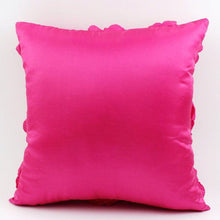 Load image into Gallery viewer, 3D Roses Style Embroidered Polyester Cushion Cover Pillowcase Wedding Home Decorative Roses Floral Print Cushion Covers Throw Pillow Covers For Decorating Sofa Car Bedroom 42x42cm