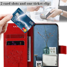 Load image into Gallery viewer, 3D Tree Flip Leather Case For iPhone 13 12 Mini Phone Cover PU Leather Wallet Case with Card Holder Kickstand Wrist Strap Flip Cover for iPhone