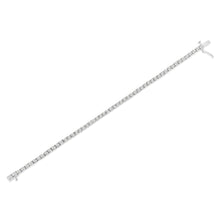 Load image into Gallery viewer, .925 Sterling Silver 1.0 Cttw Miracle-Set Diamond Round Faceted Bezel Tennis Bracelet (I-J Color, I3 Clarity) - 7"