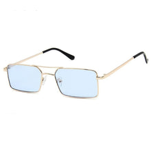 Load image into Gallery viewer, Luxury Famous Retro Modern Square Unisex Men and Women‘s Sunglasses With Alloy Metal Small Frame With Clear Double Bridge Men's Sunglasses
