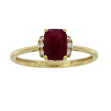 Load image into Gallery viewer, Natural 1.38ct Ruby Diamond Ring 14KT Yellow Gold