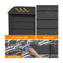 Load image into Gallery viewer, 75-Gallon Outdoor Storage Box with Handles – Black