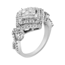 Load image into Gallery viewer, 14KT White Gold Diamond Composite Ring (1 cttw, H-I Color, I1-I2 Clarity)