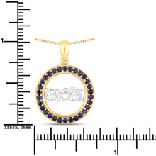 Load image into Gallery viewer, 0.64 Carat Genuine Blue Sapphire .925 Sterling Silver Pendant