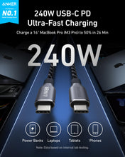 Load image into Gallery viewer, Anker Prime USB-C to USB-C Cable (240W, Upcycled-Braided)