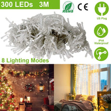 Load image into Gallery viewer, 3M 300 LEDs String Curtain Light with Remote