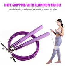 Load image into Gallery viewer, 3m High Speed Aerobic Steel Wire Skipping Rope Aluminum Handle Steel Wire Jump Rope Ball Bearing Skipping Rope With Aluminium Alloy Handle And Ball Bearing Tangle-Free Exercise Rope For Fat Burning Exercises Training Fitness