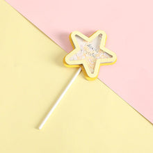 Load image into Gallery viewer, 3PCS Love Happy Birthday Cake Toppers Star Cupcake Toppers Cake Decorations Glitter Star Cupcake Picks White Cloud Toothpicks for Baby Shower Stars Cupcake Topper Flags For Wedding Kids Birthday Party Supplies Cake Decoration