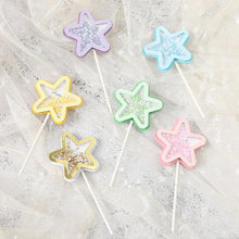 Load image into Gallery viewer, 3PCS Love Happy Birthday Cake Toppers Star Cupcake Toppers Cake Decorations Glitter Star Cupcake Picks White Cloud Toothpicks for Baby Shower Stars Cupcake Topper Flags For Wedding Kids Birthday Party Supplies Cake Decoration