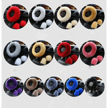 Load image into Gallery viewer, 3Pcs Set Winter Fashion Wool Fur Soft Furry Car Steering Wheel Covers 16 Colors Winter Universal Hand Brake Gear Cover Car Accessories