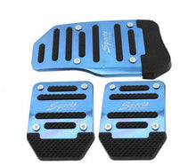 Load image into Gallery viewer, 3Pcs/Set Universal Aluminum Manual Transmission Non-Slip Car Pedal Cover Set Kit Pedals Red Blue Silver Car Vehicle Sports Accelerator Brake No Drill Non-Slip Performance Car Rest Pedal Brake Auto Sports Gas Fuel Petrol Clutch Brake Pad Auto Accessories