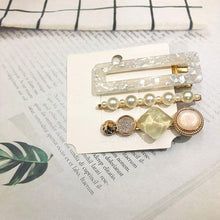 Load image into Gallery viewer, 3PCS/Set Women Girls Hair Clips Square Round Pearls Hairpins Headband Barrettes Fashion Hair Clip Hairpins for Women Girls Headwear Styling Tools