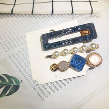 Load image into Gallery viewer, 3PCS/Set Women Girls Hair Clips Square Round Pearls Hairpins Headband Barrettes Fashion Hair Clip Hairpins for Women Girls Headwear Styling Tools