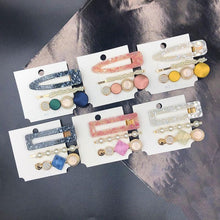 Load image into Gallery viewer, 3PCS/Set Women Girls Hair Clips Square Round Pearls Hairpins Headband Barrettes Fashion Hair Clip Hairpins for Women Girls Headwear Styling Tools