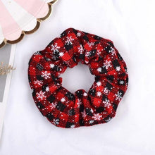 Load image into Gallery viewer, 4.38 Inch Fashion Christmas Scrunchie Elastic New Handmade Head Bands Hair Rope Ponytail Holder Headdress Ponytail Holder Accessories for Women