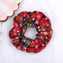 Load image into Gallery viewer, 4.38 Inch Fashion Christmas Scrunchie Elastic New Handmade Head Bands Hair Rope Ponytail Holder Headdress Ponytail Holder Accessories for Women