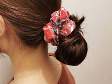 Load image into Gallery viewer, 4.38 Inch Fashion Christmas Scrunchie Elastic New Handmade Head Bands Hair Rope Ponytail Holder Headdress Ponytail Holder Accessories for Women