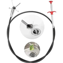 Load image into Gallery viewer, 4-Claw Pipe Clog Remover, Spring Plumbing Tool for Kitchen Bathroom, Hair and Debris Catcher