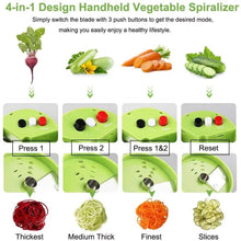 Load image into Gallery viewer, 4-in-1 Fruit Vegetable Slicer Adjustable Spiral Grater